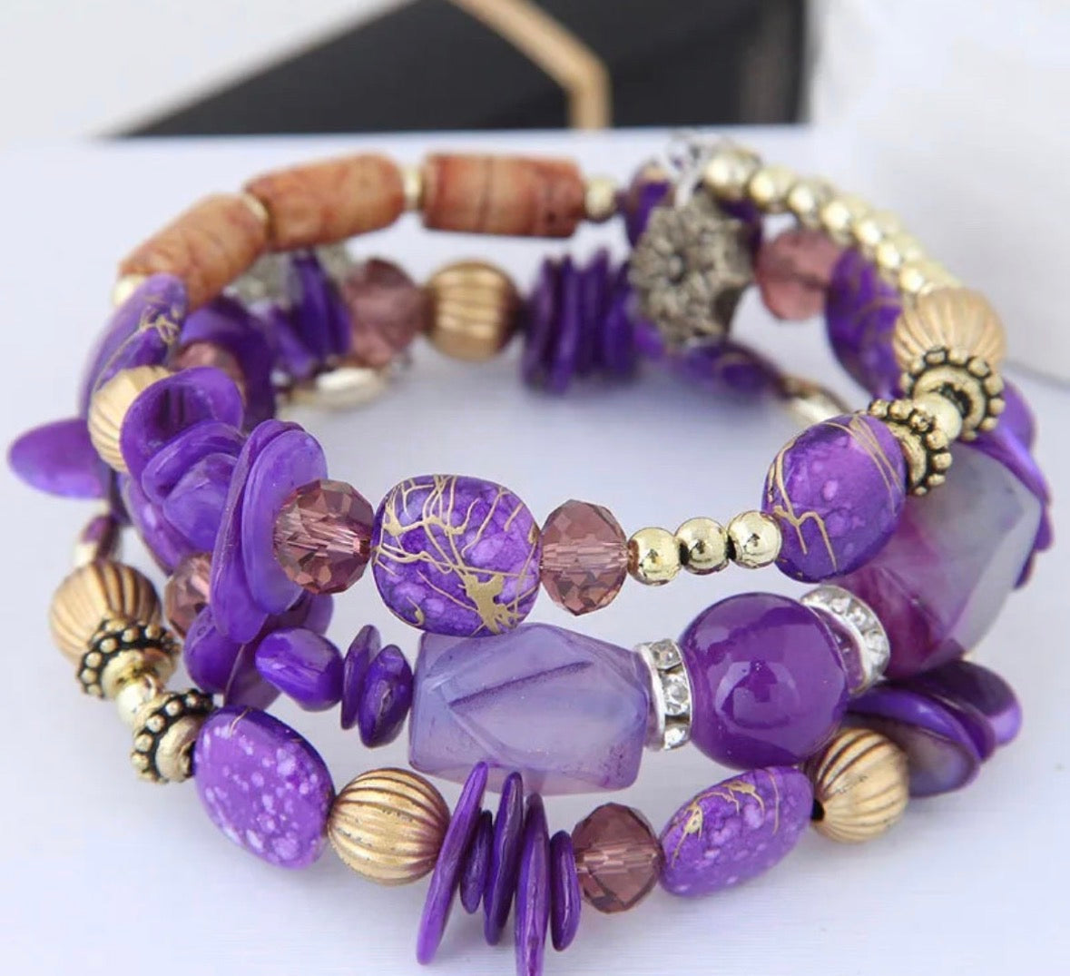 Turquoise crystal mix bracelet