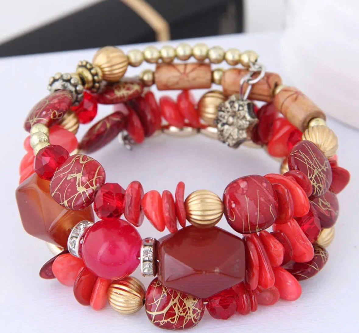 Turquoise crystal mix bracelet