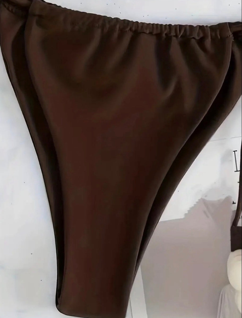 V Neck Halter Tie Side Bikini Swimsuit